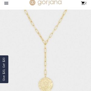 NWT Gorjana Ana Coin Lariat Necklace